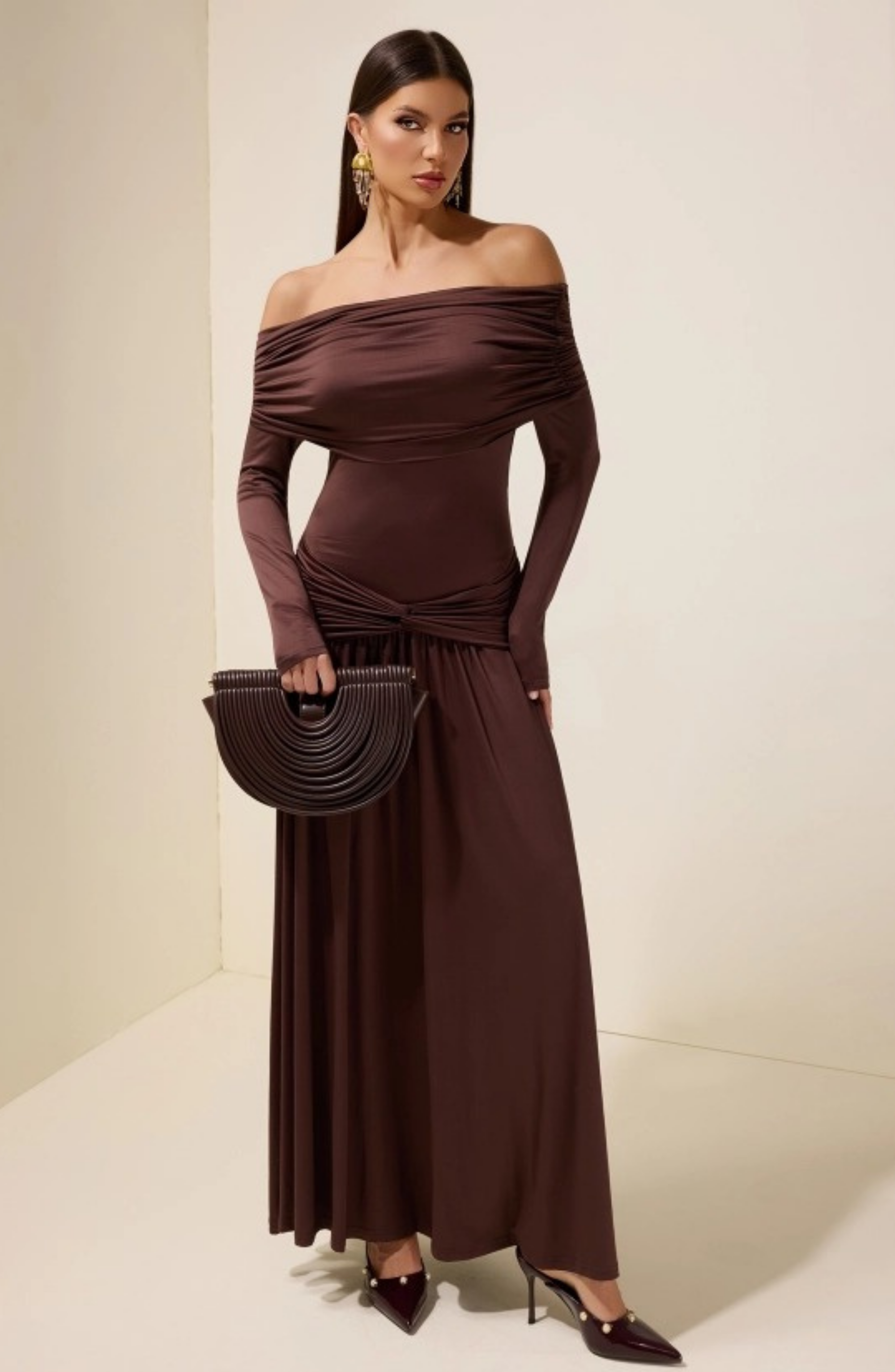 PU Semi-Circular Woven Bag