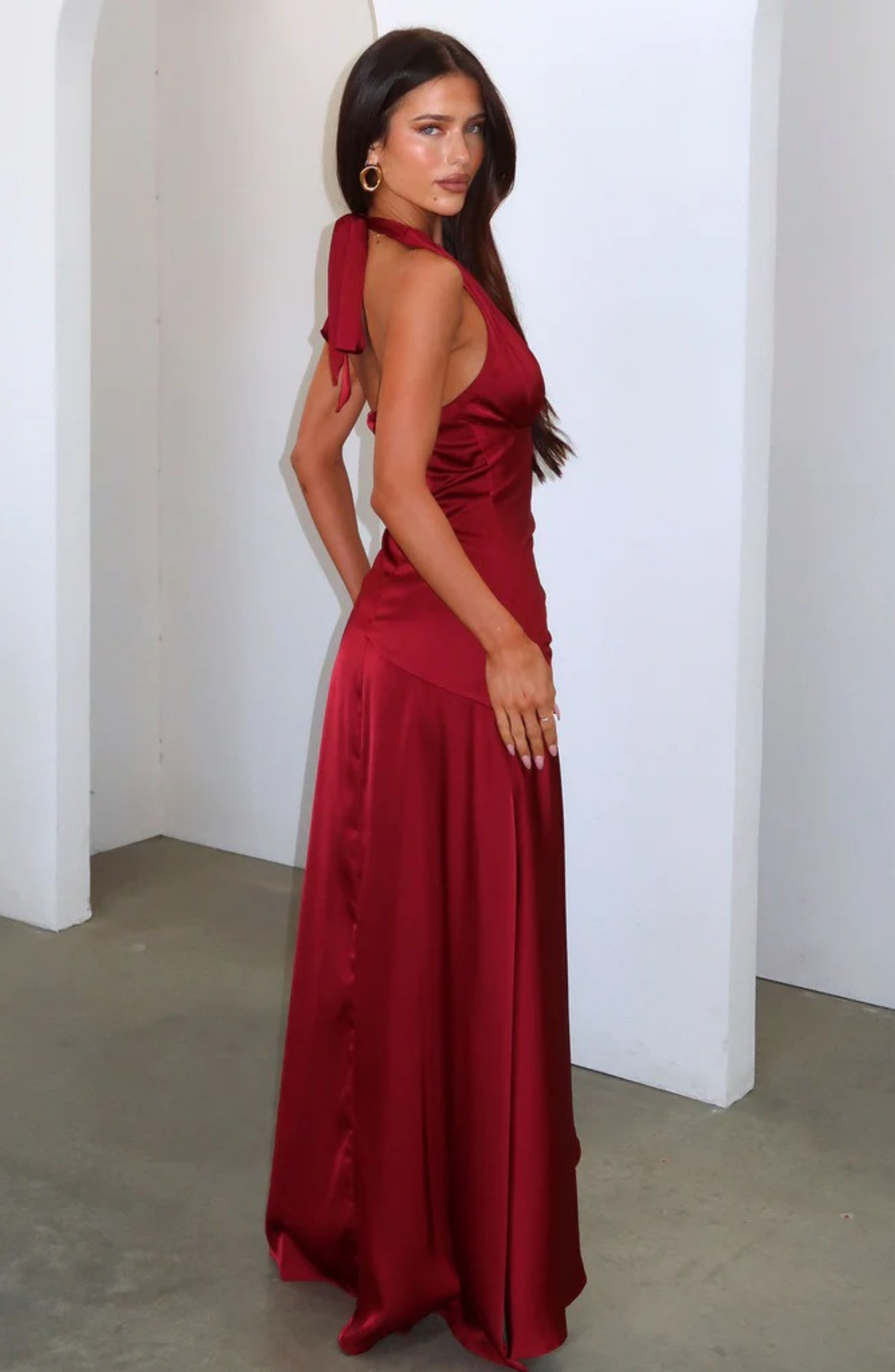 Luna Silk Gown Maxi Dress