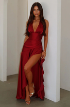 Luna Silk Gown Maxi Dress