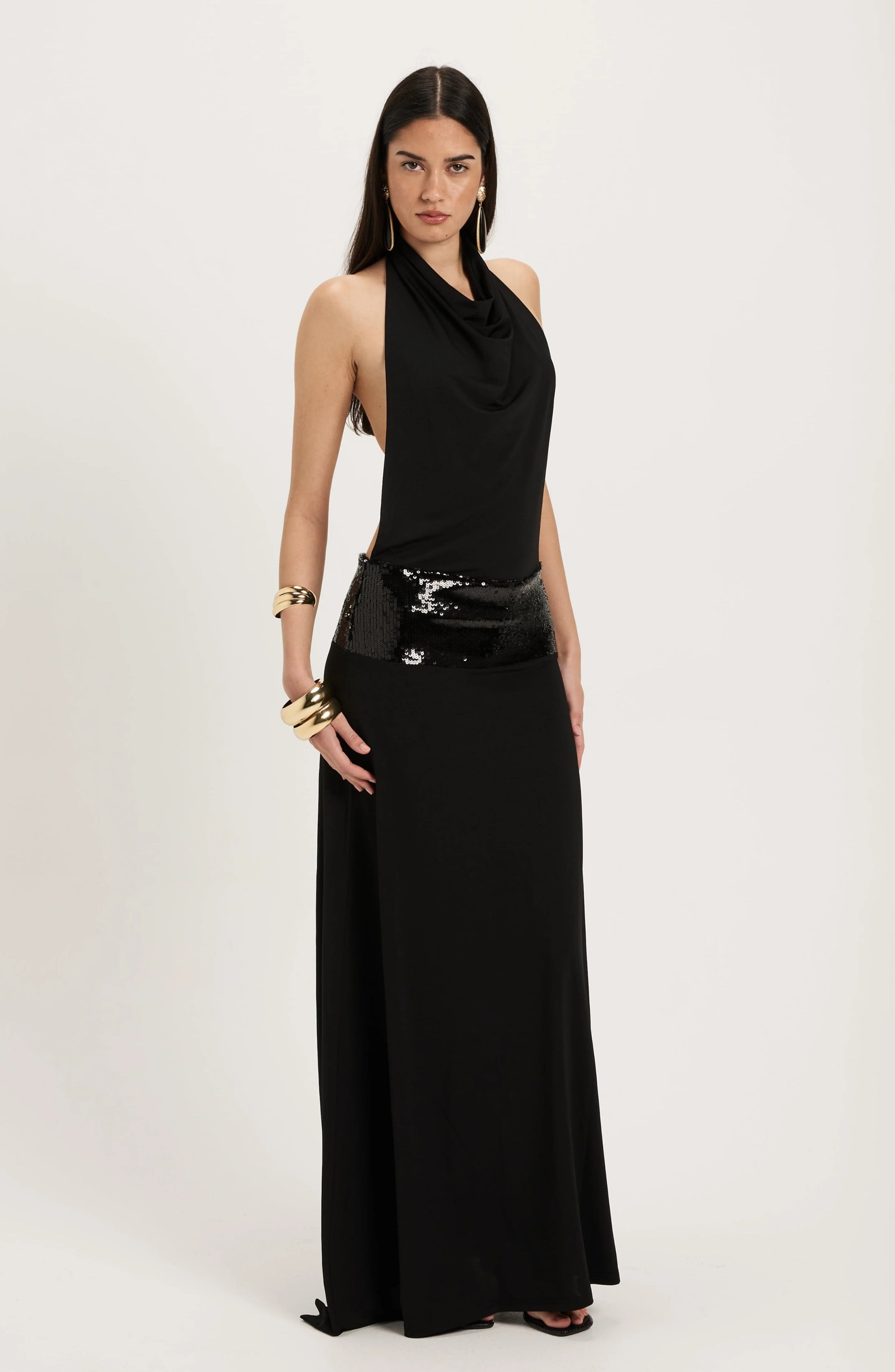 Midnight Whisper Maxi Dress