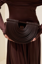 PU Semi-Circular Woven Bag