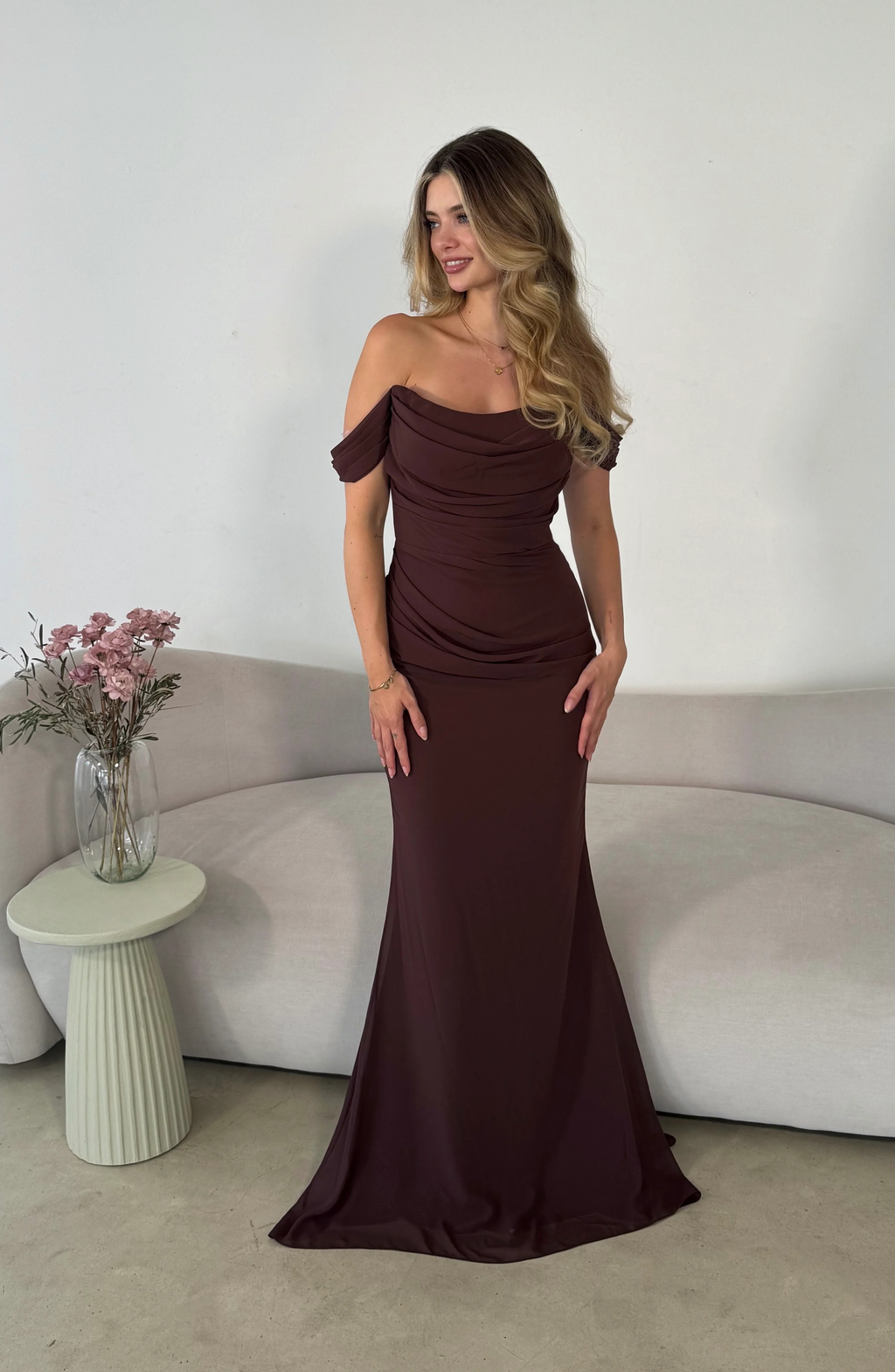 Amara Off-Shoulder Gown Maxi dress