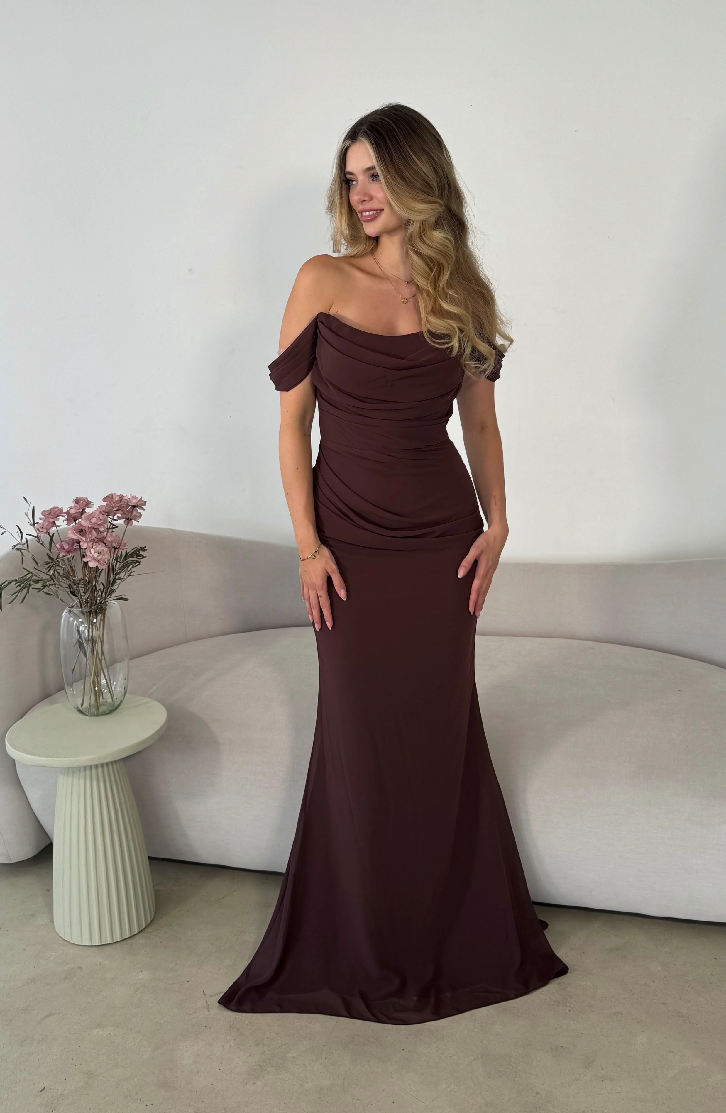 Amara Off-Shoulder Gown Maxi dress