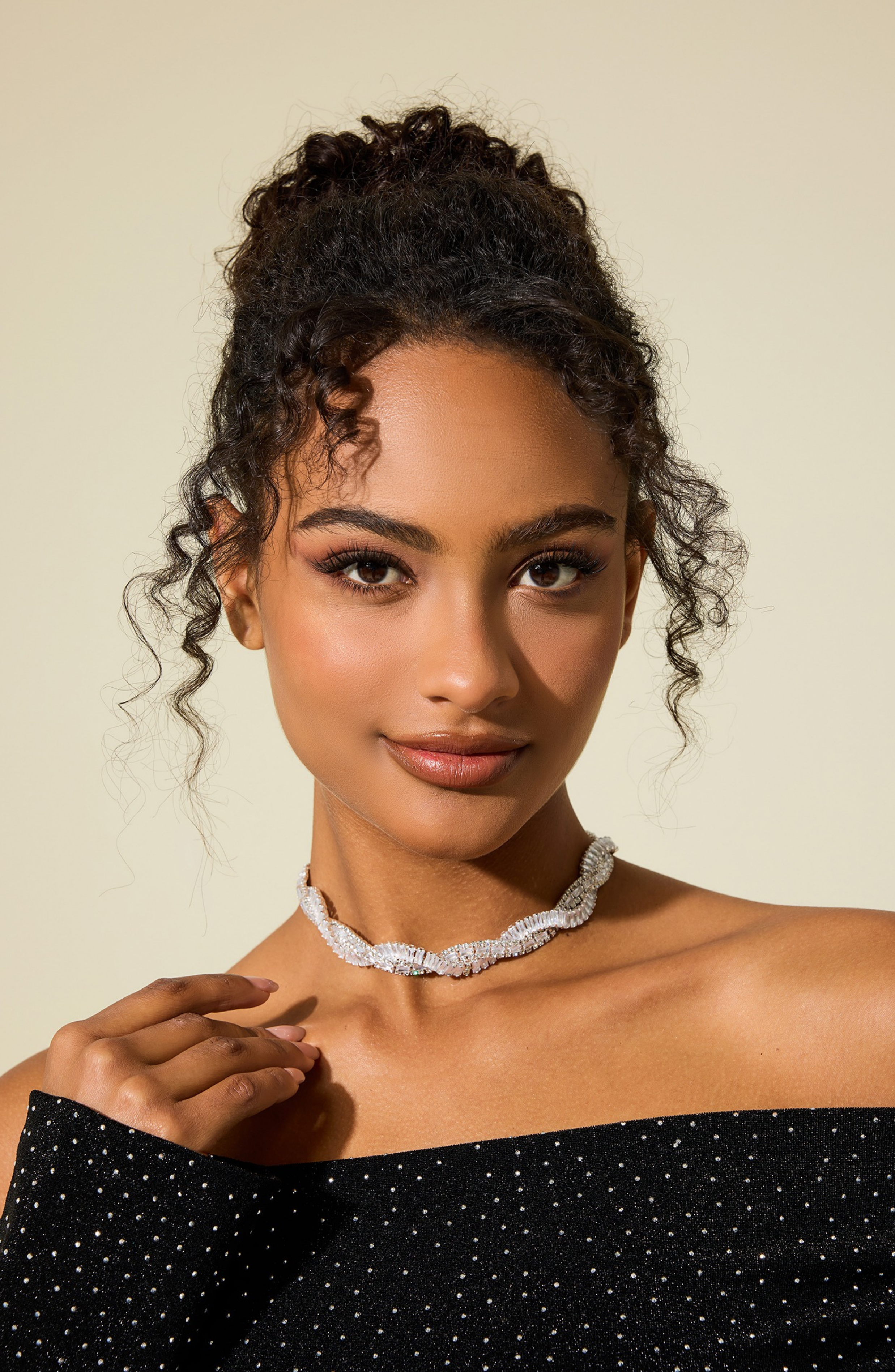 Rhinestone Wrap Necklace