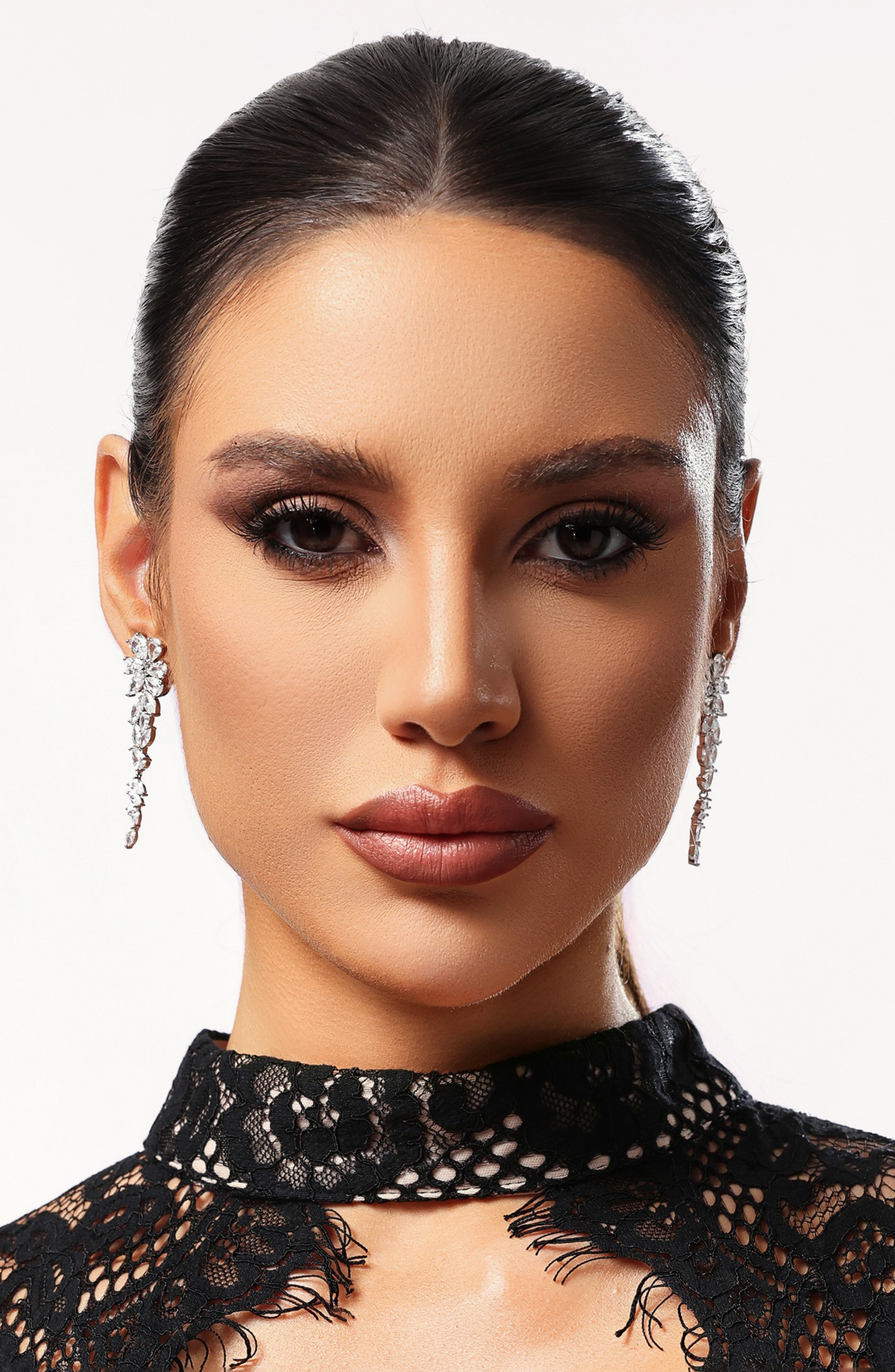 Lizbet Diamond Triangle Tassels Earrings