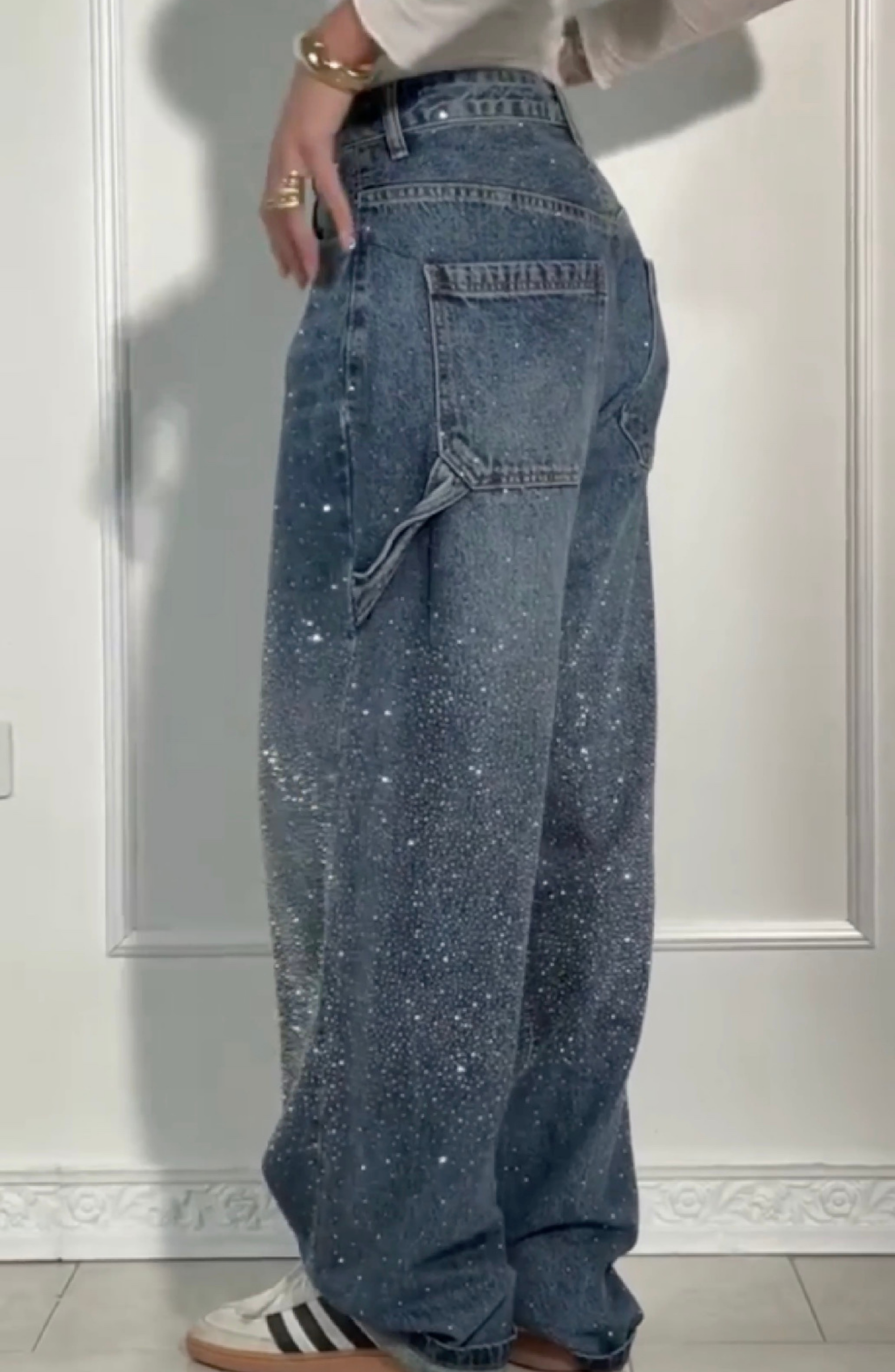 Balloon Carpenter Shine Denim Jeans