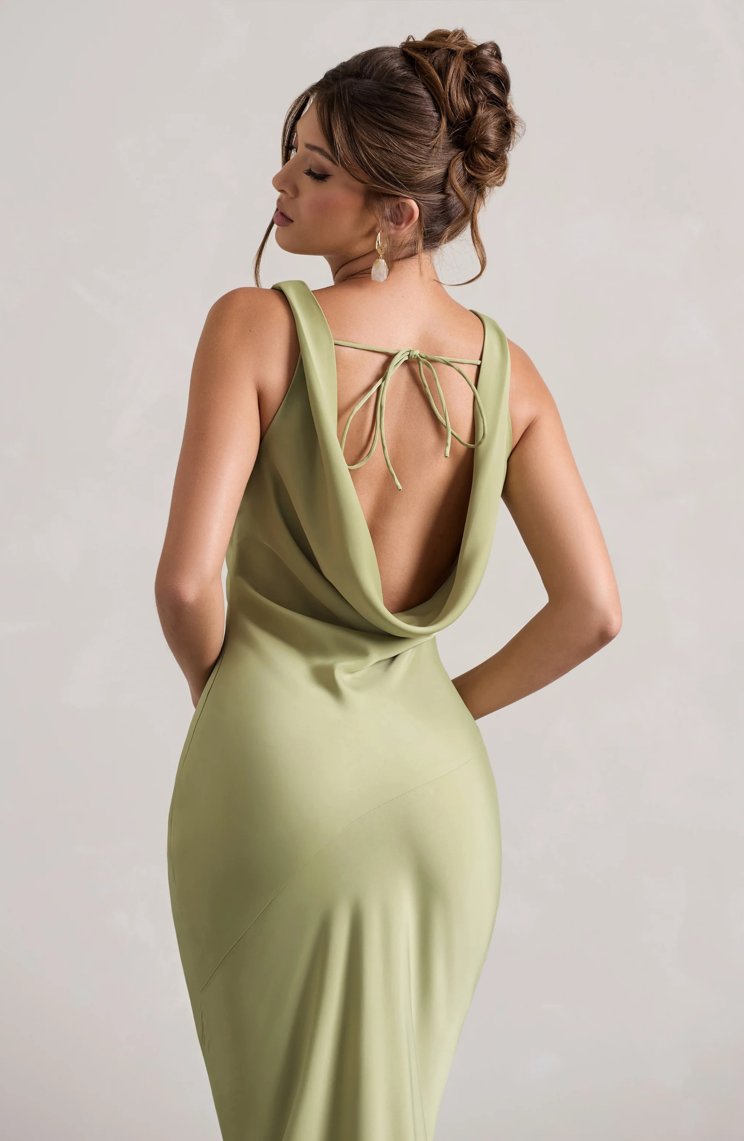 Serena Satin Cowl Gown Maxi dress