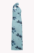 Floral Gathering Sleeveless Midi Dress