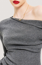 Faux Pearl Rose Necklace