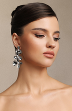 Flower Diamond Pearl Earrings