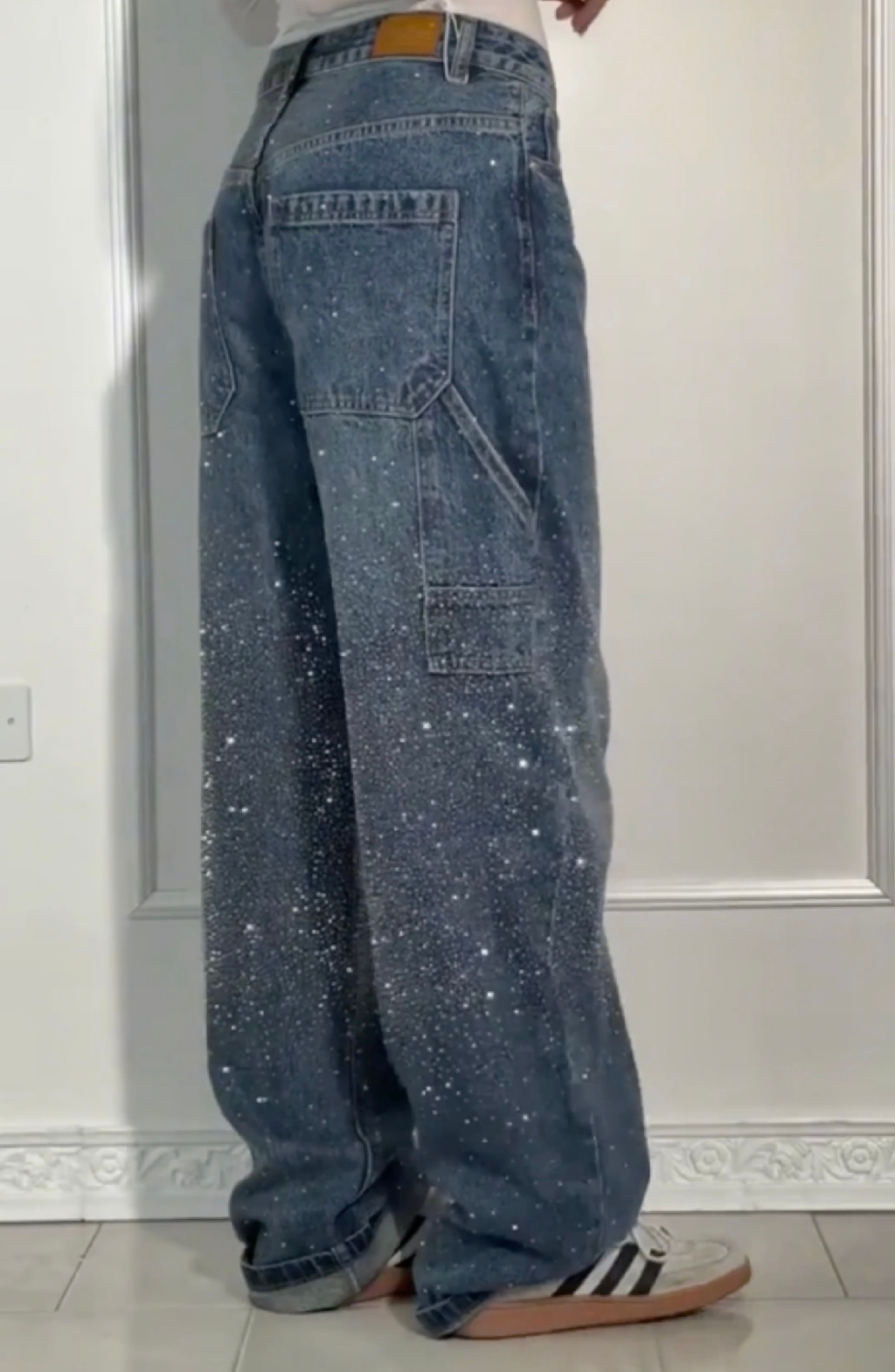 Balloon Carpenter Shine Denim Jeans