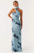 Floral Gathering Sleeveless Midi Dress