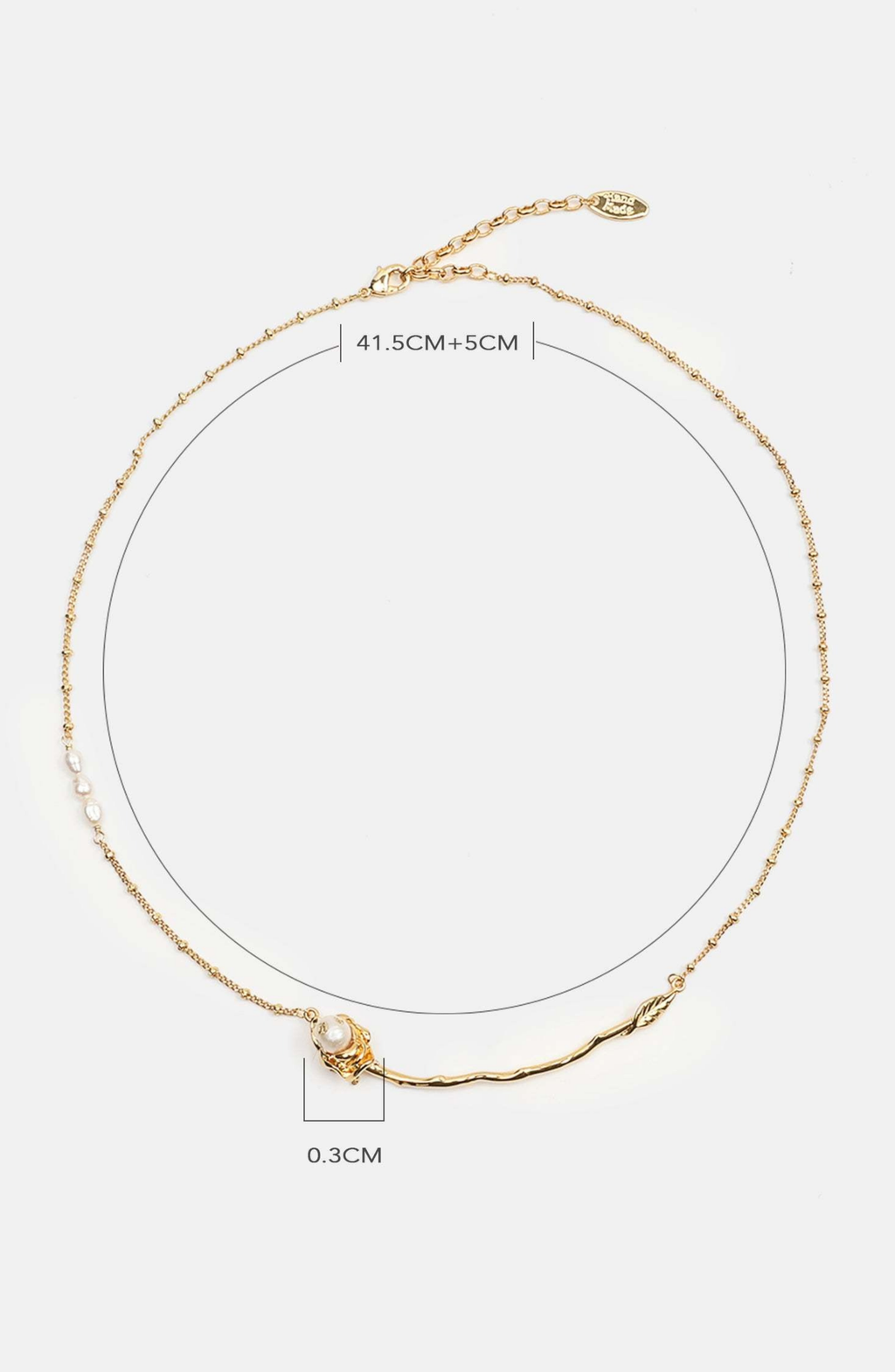 Faux Pearl Rose Necklace