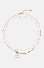 Faux Pearl Rose Necklace