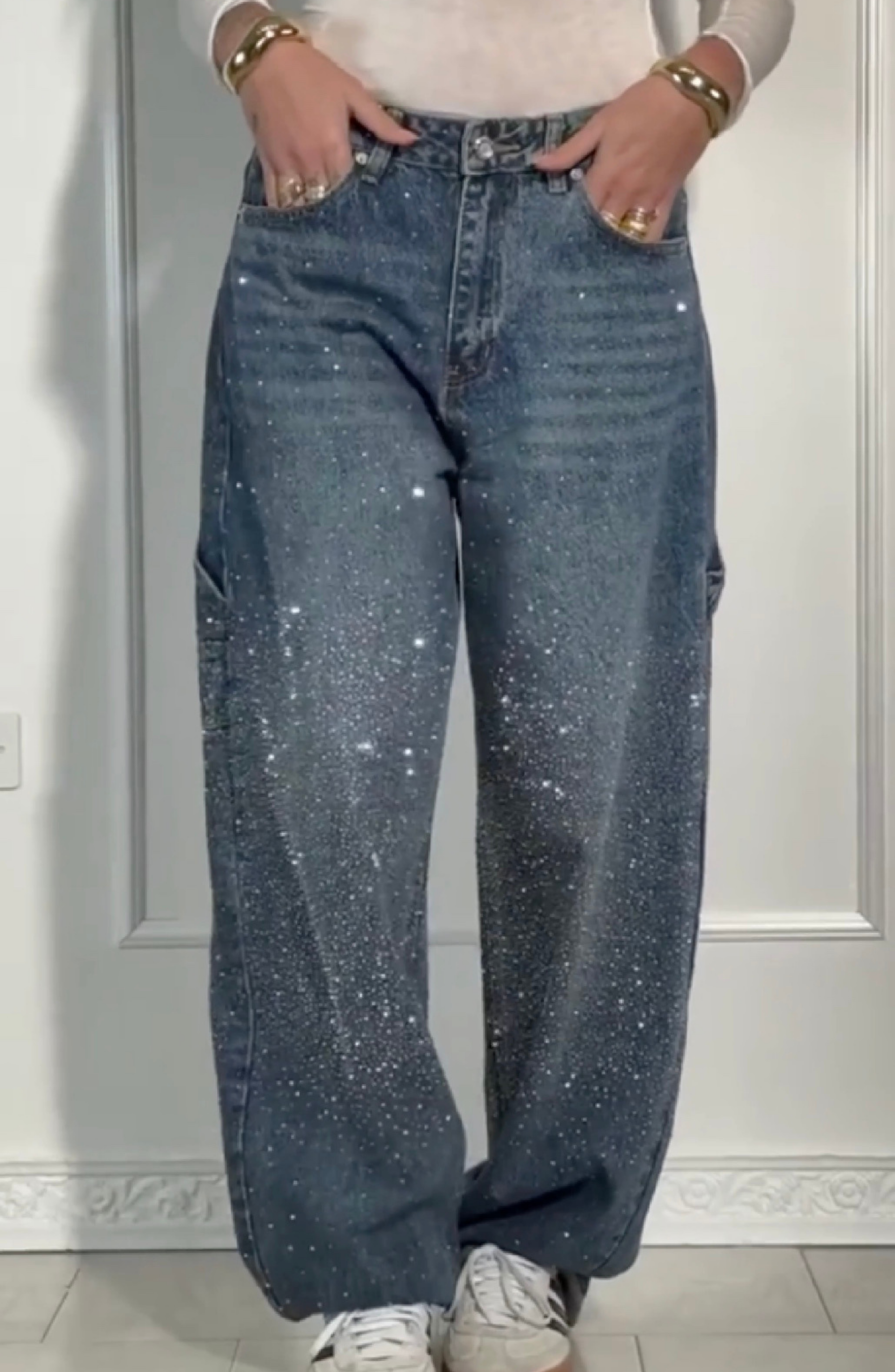 Balloon Carpenter Shine Denim Jeans