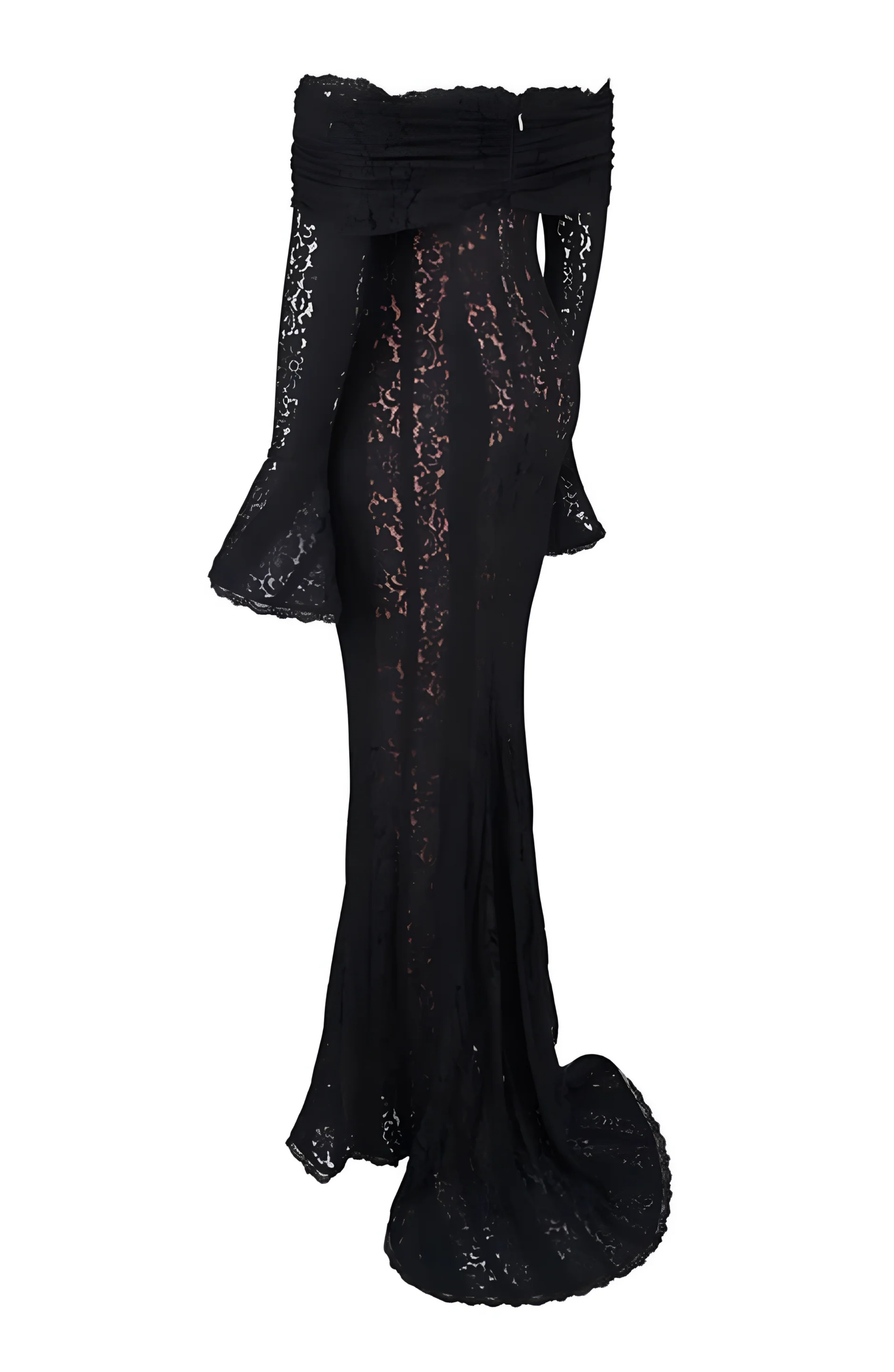 Lace Off-Shoulder Maxi Dress