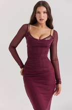 Berry Temptation Maxi Dress